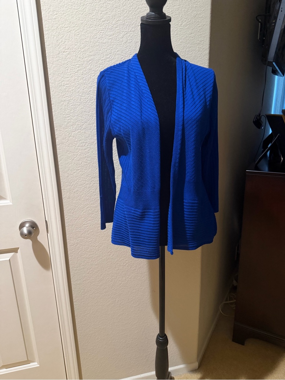 Apt. 9 Open-Front Knit Cardigan - Royal Blue